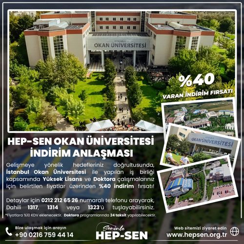 HEP-SEN OKAN ÜNİVERSİTESİ  İNDİRİM ANLAŞMASI
